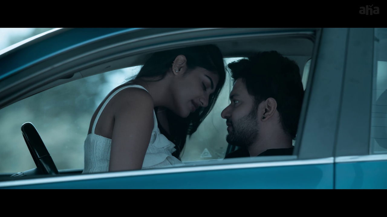 Supritha Naidu Sensual Choco Body Car Kissing Seduction Photo Story