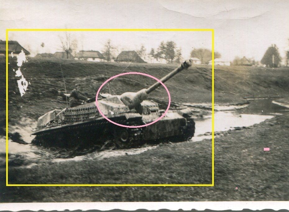 WW II Foto Sturmgeschütz Panzer Saukopf Langrohr