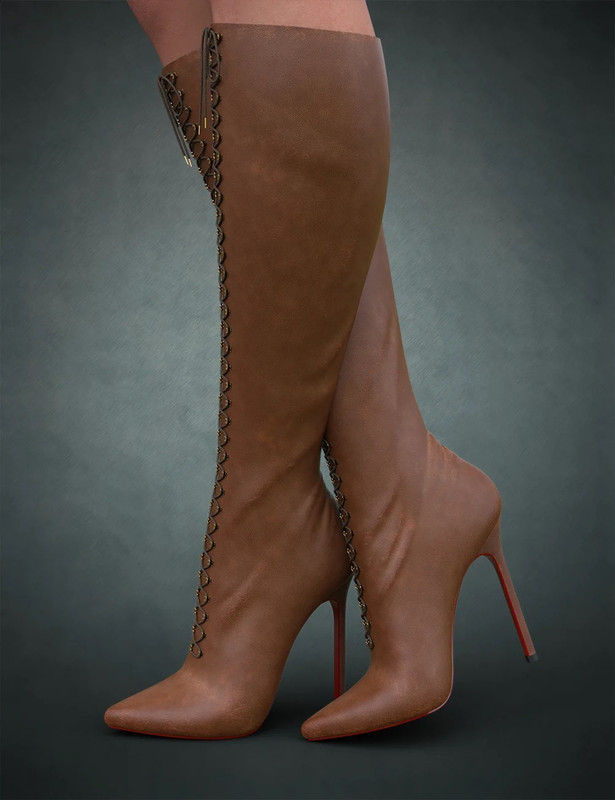Ava High Heel Boots for Genesis 3, 8, and 8.1 Females