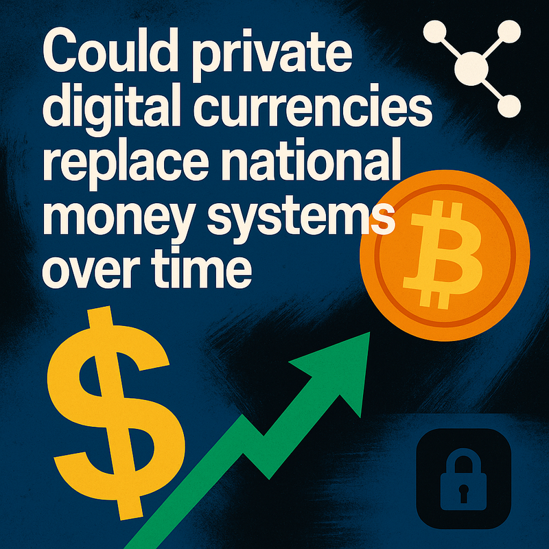 Could private digital currencies replace national money systems over time