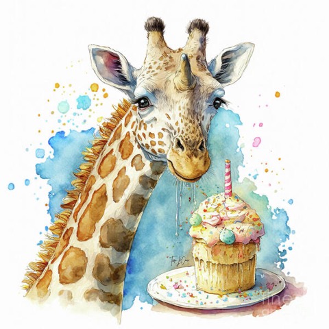 Giraffe-Birthday-cupcake