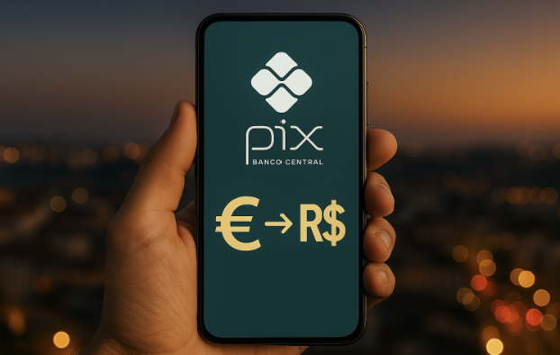 euros para reais com pix
