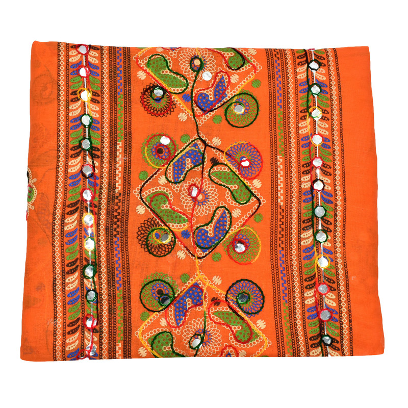 Women's Cotton Dupatta Wrap Stole Mirror Work Embroidery Ethinic Scarves Chunni - Picture 92 of 103