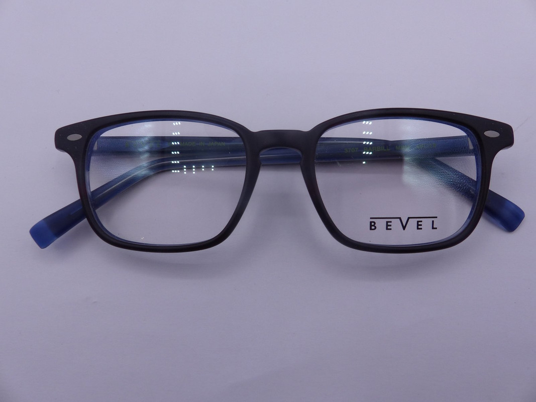 BEVEL 3707 BARBILL MERLOT/BLUE SUEDE MATTE MENS EYEGLASSES FRAMES SIZE 49-18-135