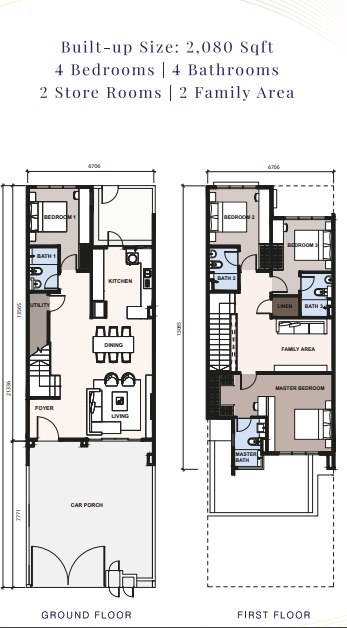 Chorus Type B floor plan in Setia Eco Hill 2. Semenyih, Selangor