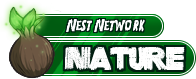 A green banner reads: Nest Network Nature. A Nature egg is off to the left side.