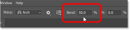 warp-option-bend-value