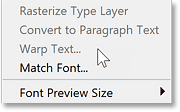 warp-text-command-grayed-out