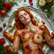 Garden wedding wom served Redhair 0 29