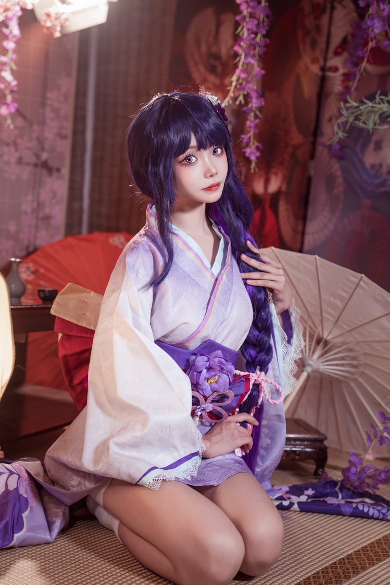 艾西Aiwest 雷电将军Cosplay写真图集 原神角色高清美图 30P (346.6M)插图