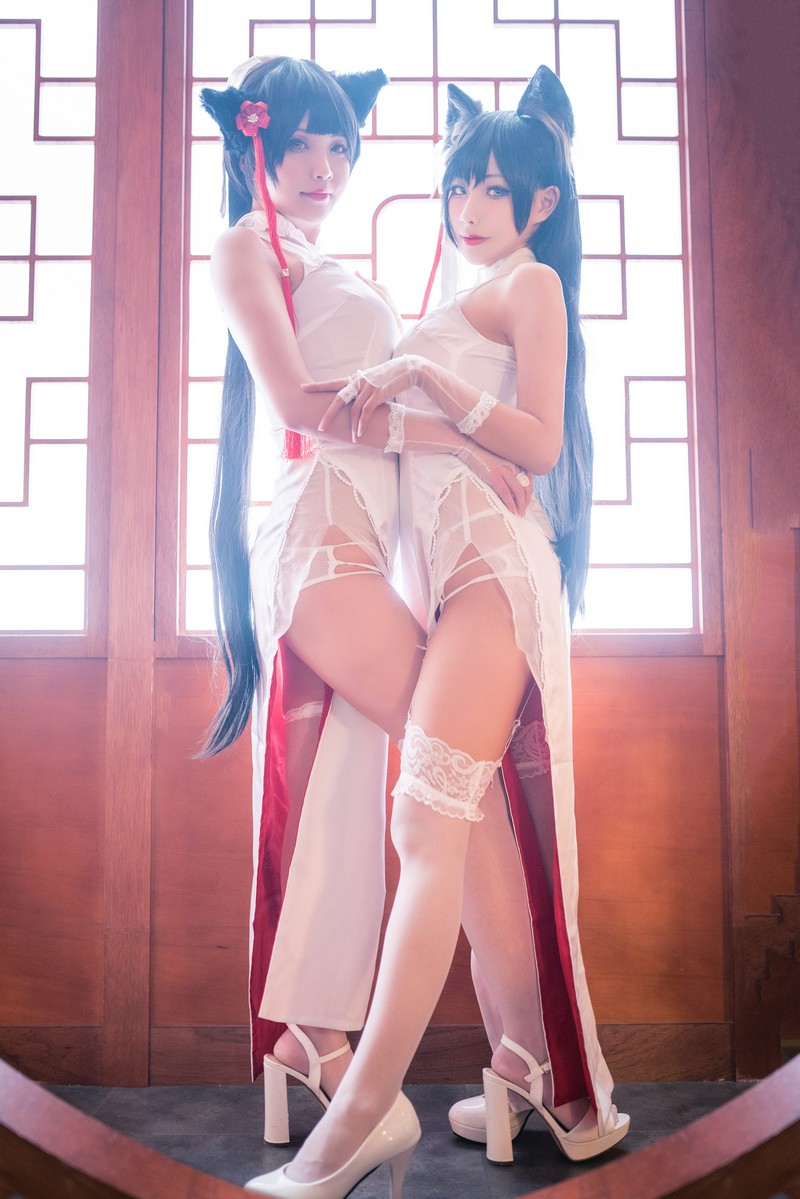 Hana Bunny 高雄×爱宕 Cosplay写真｜碧蓝航线 Takao & Atago 高清图片合集[8P-241.9M]插图7