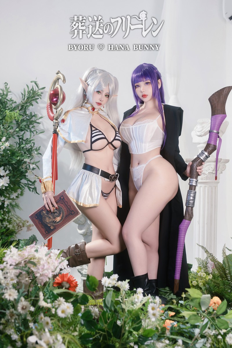 Hana Bunny 芙莉莲×菲伦 Cosplay写真｜Sousou no Frieren 高清图片合集[24P-256.1M]插图