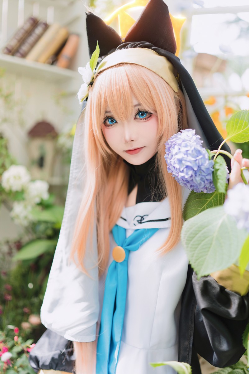 艾西Aiwest 碧蓝档案伊落玛丽修女Cosplay写真图集 修女主题高清图集 33P (98.4M)插图7