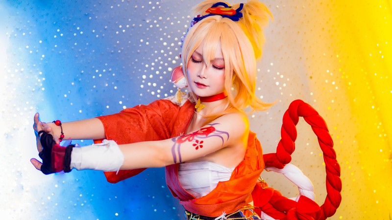 Joyce Lin2x Yoimiya Cosplay Genshin Impact 写真 40P插图2