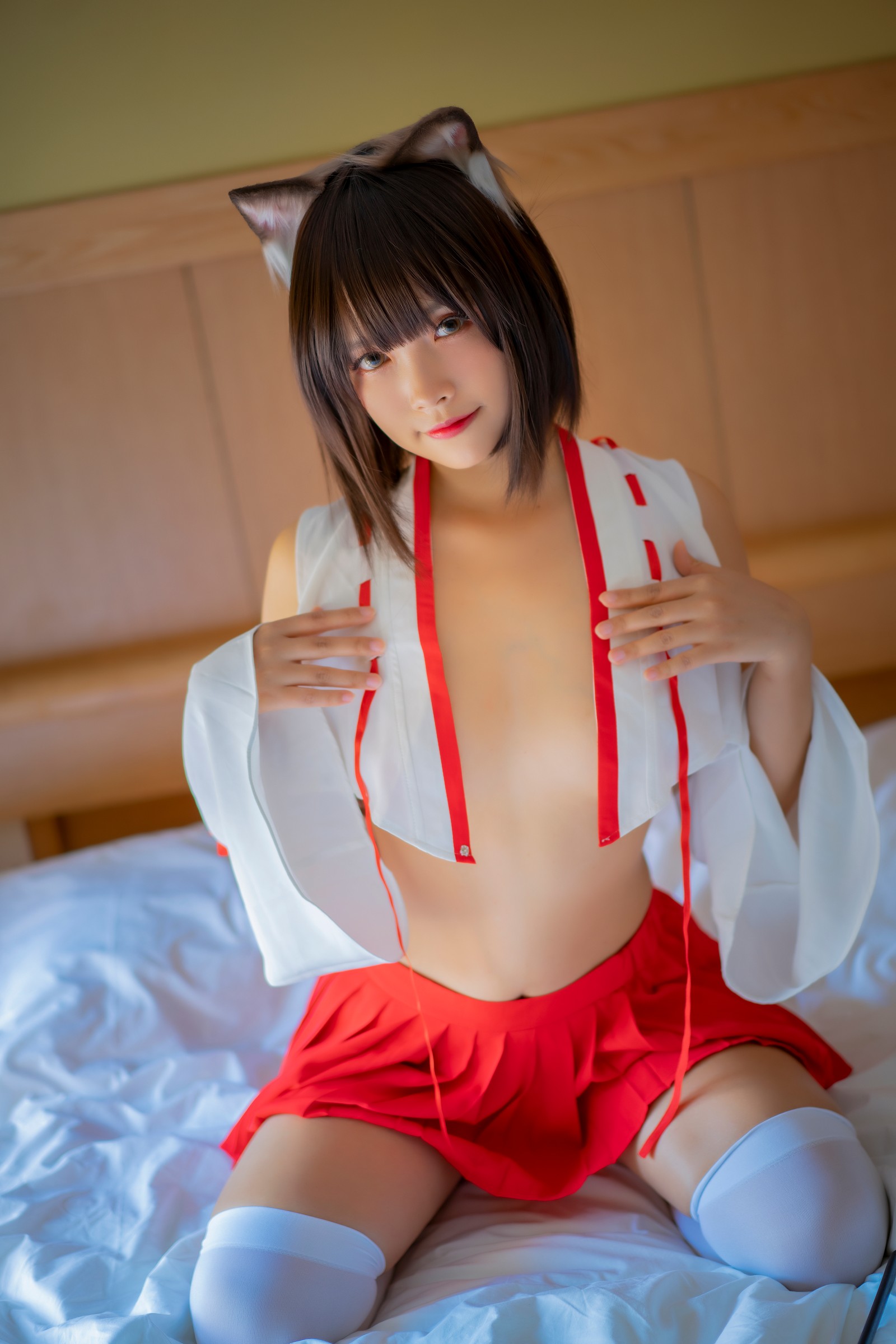 Neko-薇薇 巫女 Cosplay 高清写真图集（30P｜225MB）插图7