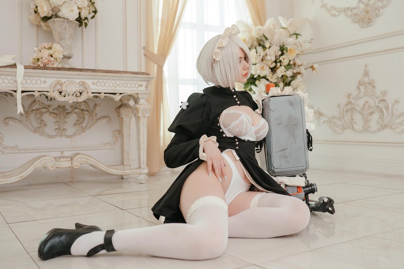 Alina Becker 2B 女仆 Cosplay 尼尔机械纪元写真图集【30P-15.4M】插图1