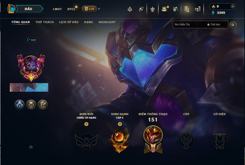 Acc LMHT # - Không Khung