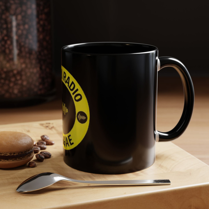 Reggae Riddim Radio Accent Coffee Mug – Yellow Logo 11/15oz