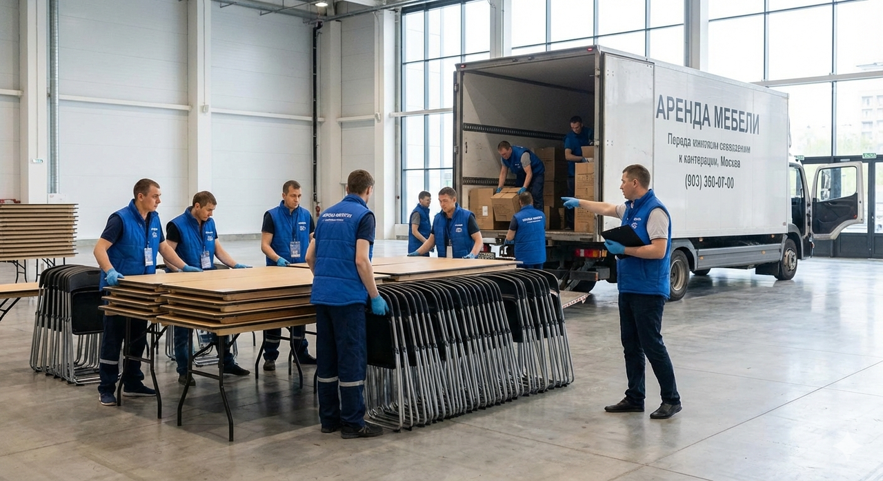 Профессиональный монтаж и доставка мебели для мероприятия