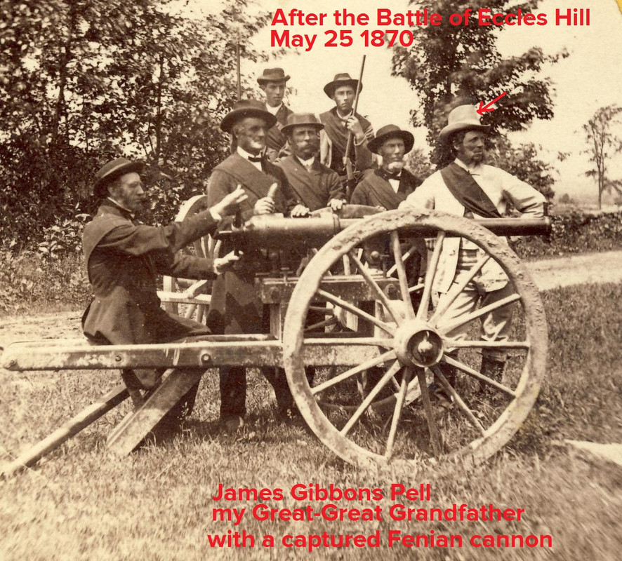 James G. Pell dressed in white white wearing the sash