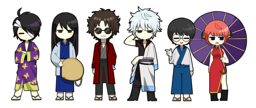 Takasugi, Katsura, Sakamoto, Gintoki, Shinpachi and Kagura