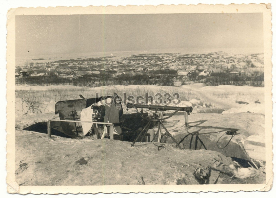 Foto Flak Artillerie Bunker 2cm Geschütz Entfernungsmesser Ostfront Russland
