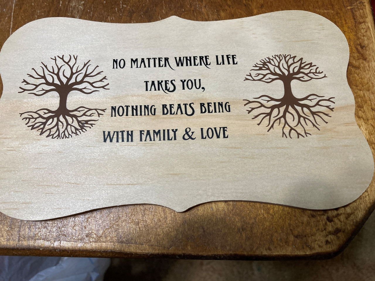 handcrafted family sign