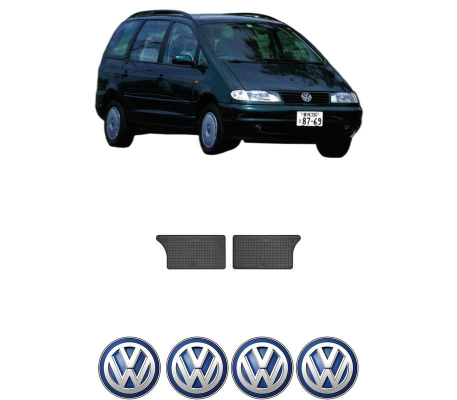 Set covorase presuri Volkswagen SHARAN VAN (7M_) din 1996-2010, auto, din cauciuc thermoplastic, 4 Stickere auto cu Volkswagen