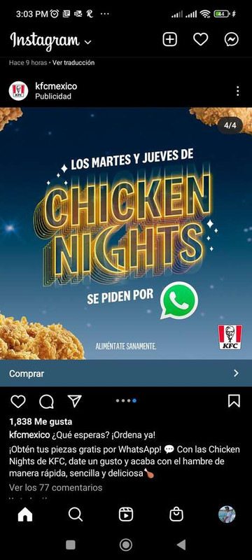 KFC: [Chicken Nights] Martes y Jueves apartir de las 6pm piezas gratis en la compra de tu paquete clásico. 