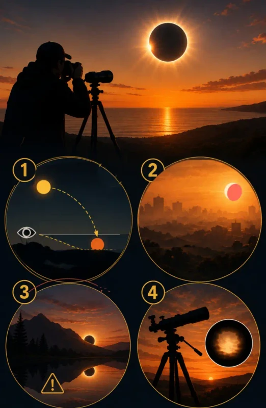 infograf�a condiciones eclipse solar