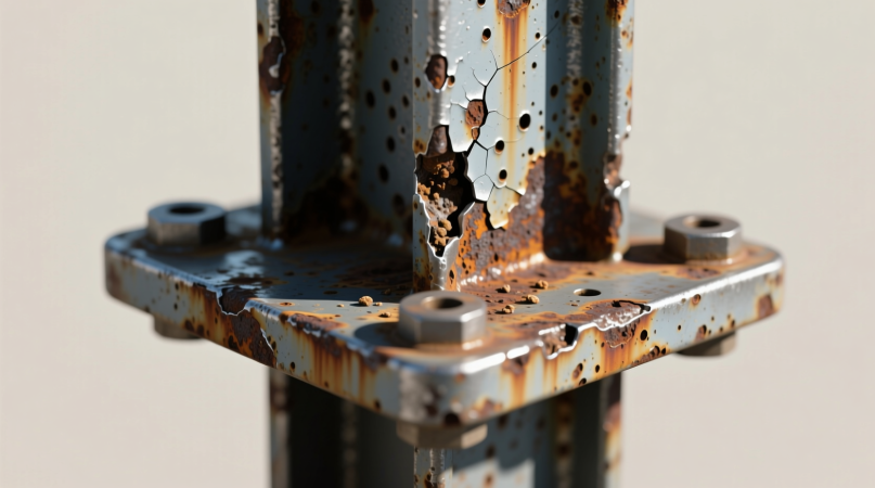 Устранение коррозии в металлических подставках