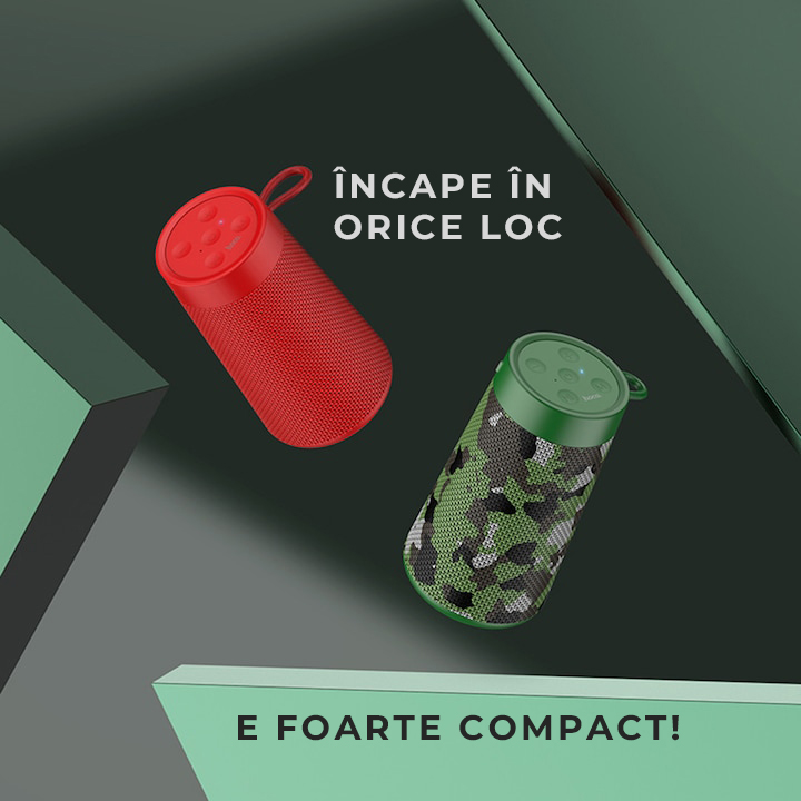 Boxa Portabila, Hoco HC13, BT 5.0, Capacitate 1200mAh, Autonomie 3 Ore, Negru 1