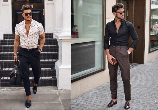 Very fashionable older italian men with white hair