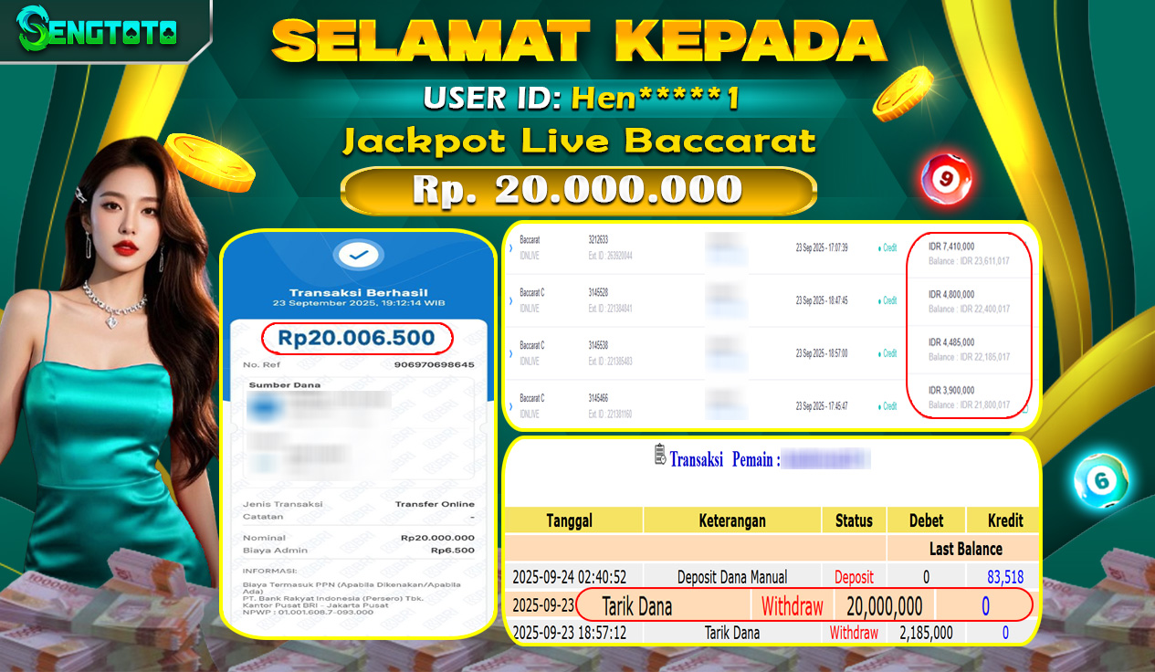 BUKTI PEMBAYARAN SLOT LIVE BACCARAT