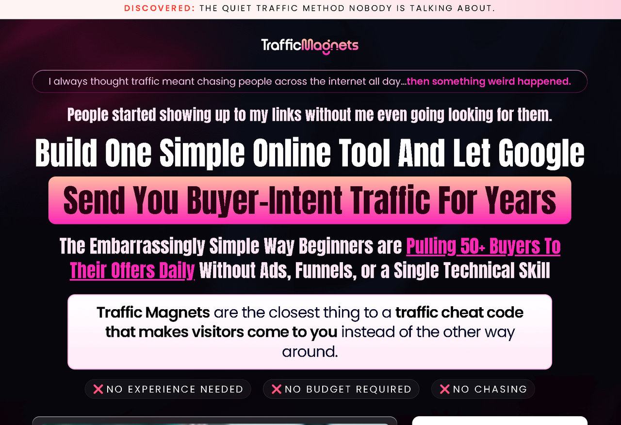 Traffic Magnets: How Simple Tools Can Generate 10,000+ Monthly Buyer Clicks From Google