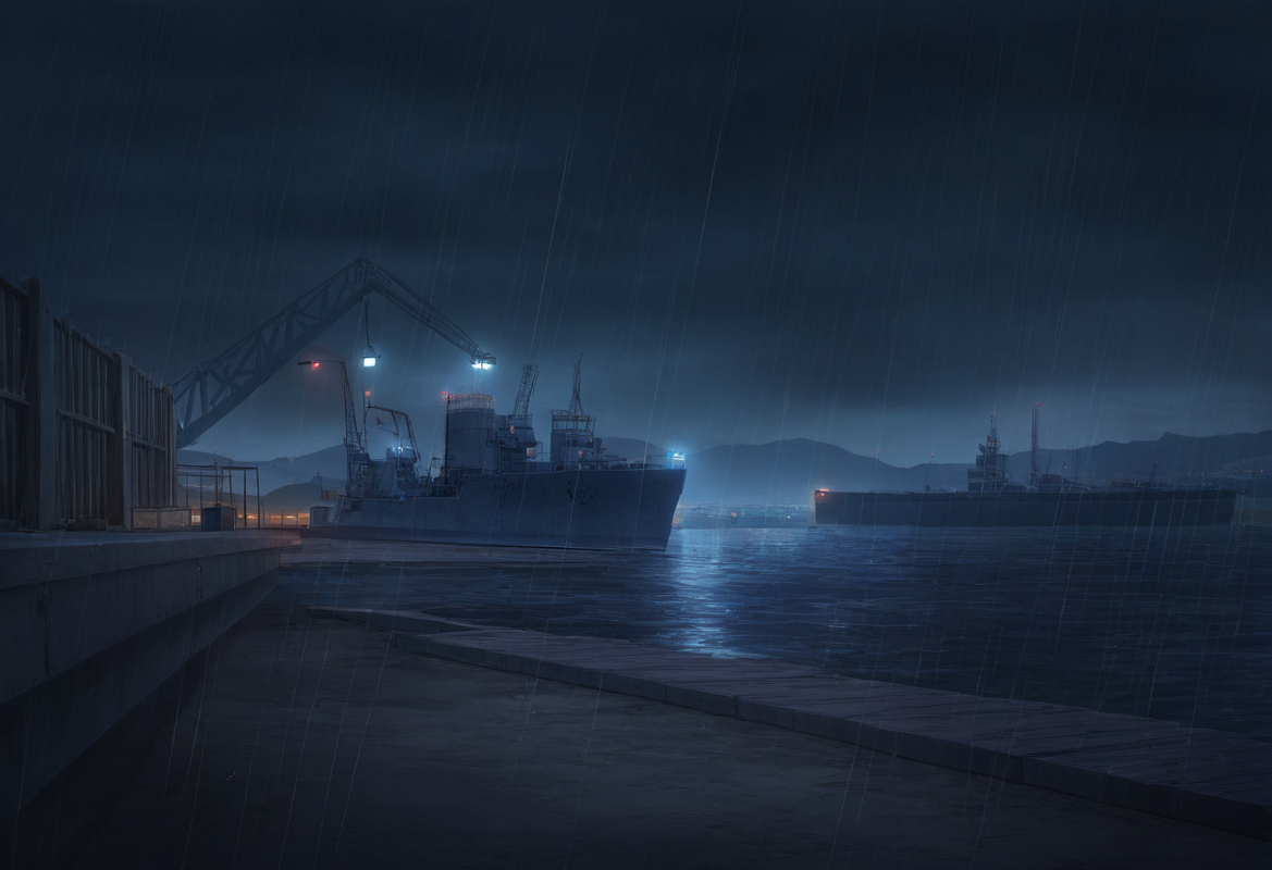 landscape,blue archive, official art, 4KCG, depth of field, Raining sky, very bl s-2494087893