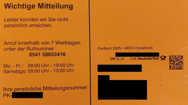 Orange Postkarte