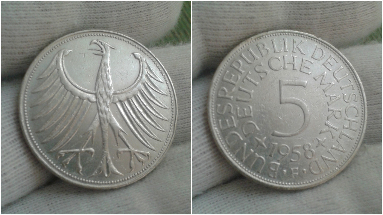 5 Mark de 1958 F. República Federal de Alemania. Polish-20201001-231542872