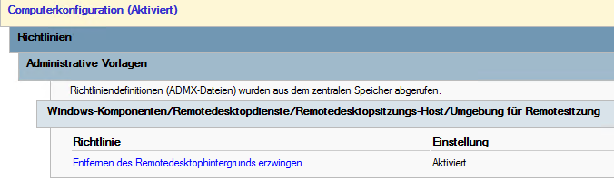 GPO Wallpaper bei RDP entfernen