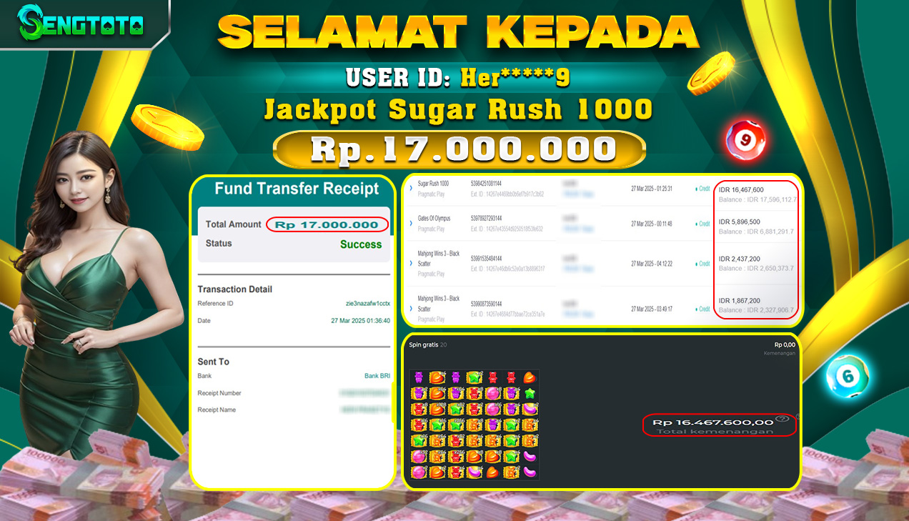 BUKTI PEMBAYARAN SLOT SUGAR RUSH 1000