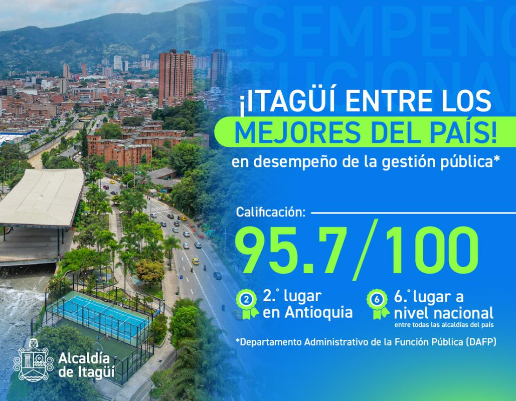 Itagüí, entre las tres mejores entidades del país en desempeño institucional