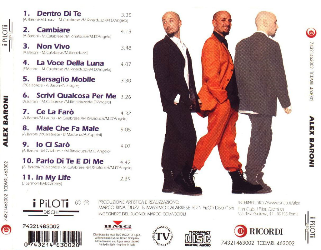 Alex Baroni - Alex Baroni (Album, Ricordi, 1997) mp3 320 Kbps