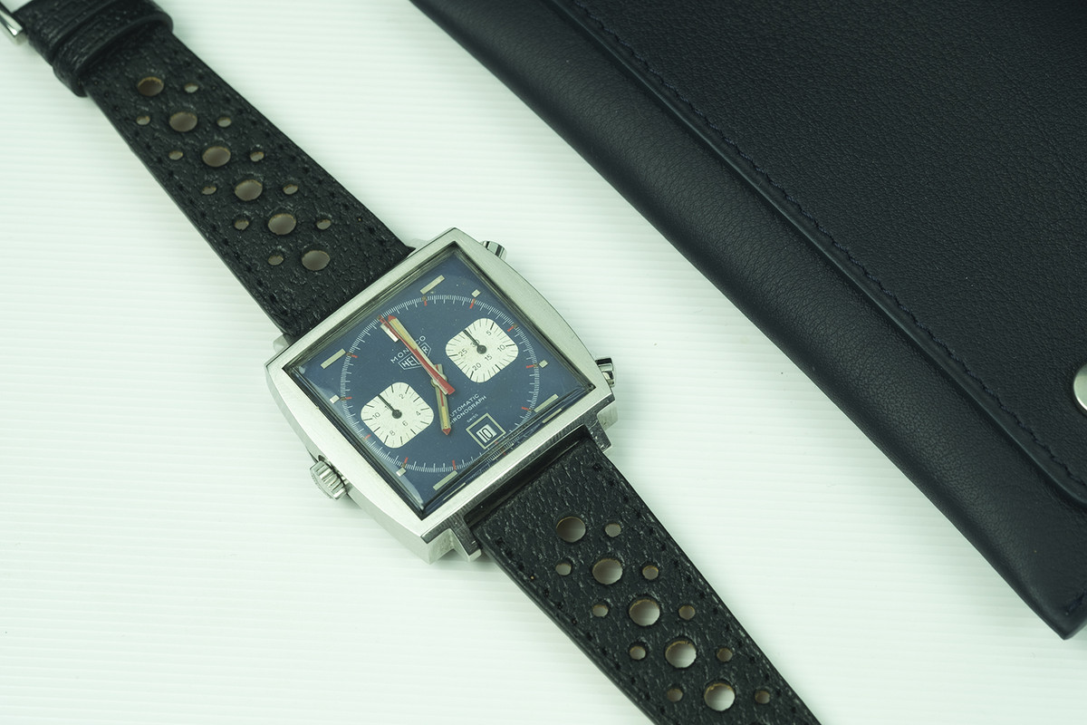 Revue TAG HEUER MONACO  - Page 4 Black-vintage-pig-skin-corfam