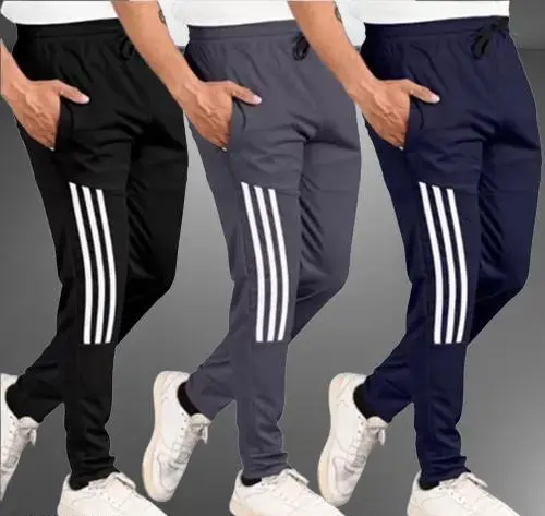 Men's Stylish Jogger Lower Track Pants for Gym Casual Wear for Men(Pack Of 3 Color 7 (R309)