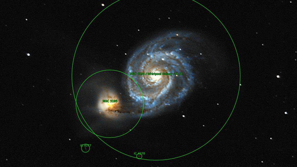 imagen M51 versi�n anotada