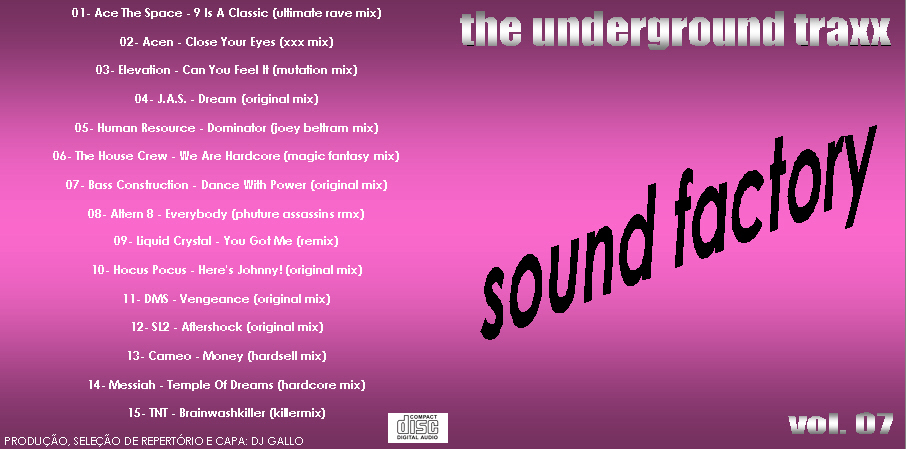 21/03/2023 - COLEÇÃO SOUND FACTORY THE UNDERGROUD TRAXX 107 VOLUMES  Sound-Factory-The-Underground-Traxx-Vol-07