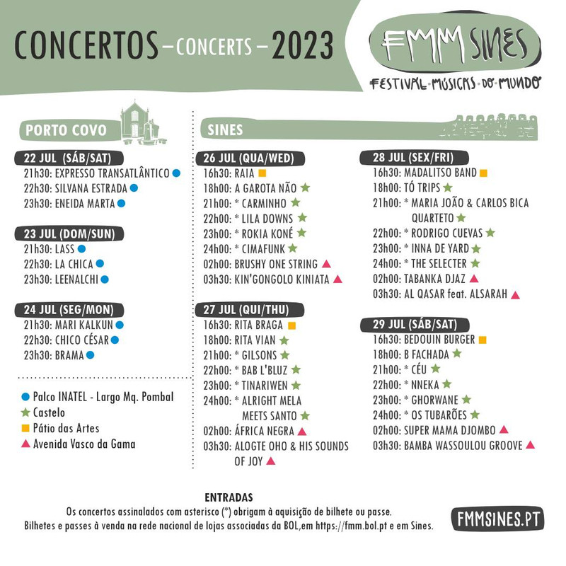FMM Sines - Festival Músicas do Mundo 2023