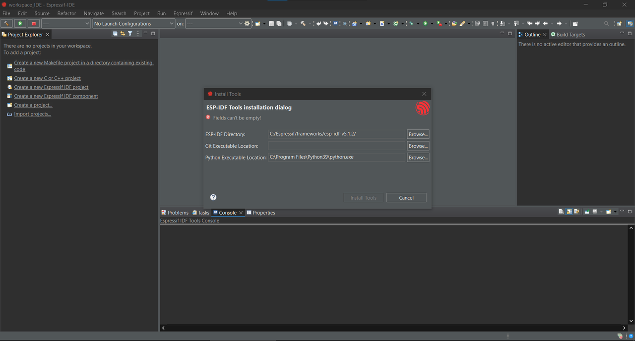 Espressif IDE Do Not Show ESP32 Examples GIT Missing ESP32 Forum