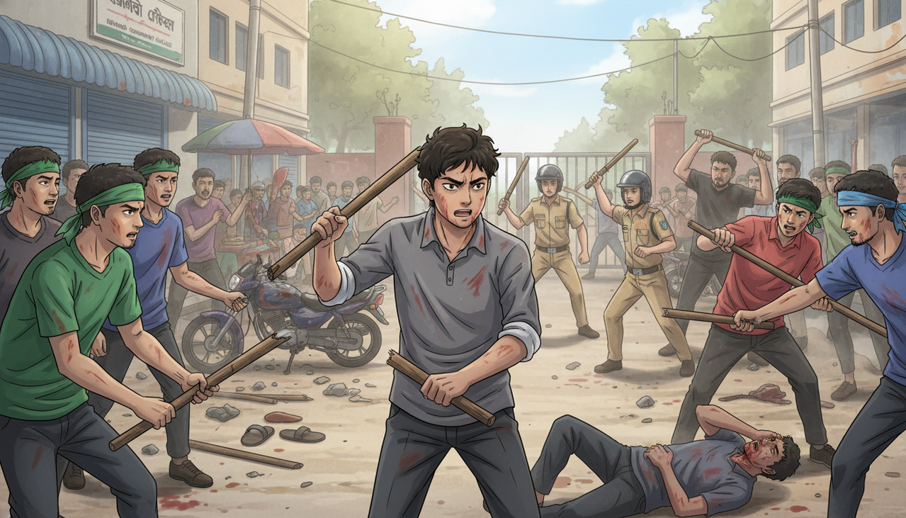 ঈশ্বরদীতে আধিপত্য বিস্তার নিয়ে ছাত্রদল-শিবির রক্তক্ষয়ী সংঘর্ষ, আহত ১০