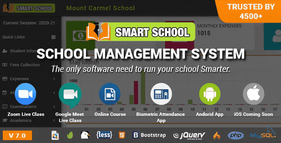 Smart School – School Management System PHP